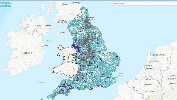 Water industry launches first storm overflow map