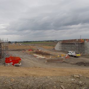 Construction of a new grade separated junction on the A1(M) upgrade between Leeming and Barton in Yorkshire.