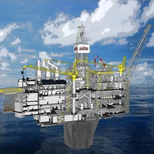 An artist's impression of a Hebron oil rig. Photo courtesy of the Hebron Project.